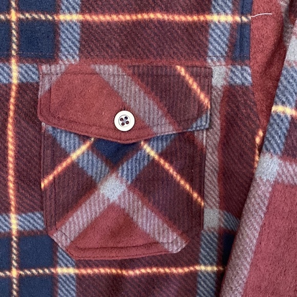 NWT Freedom Foundry Plaid Fleece Lined Shacket Jacket shirt Men’s Unisex Size M - Picture 3 of 12